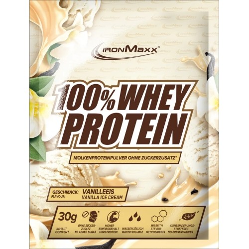 IronMaxx 100% Whey Protein 30 g.Galioja iki 2026-03-13