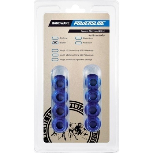 Įvorės ratukams Powerslide spacers Floating 8mm