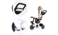 Rowerek trójkołowy z obrotowym siedziskiem Eco Toys, beżowy