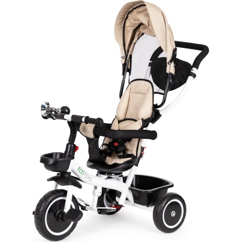 Rowerek trójkołowy z obrotowym siedziskiem Eco Toys, beżowy