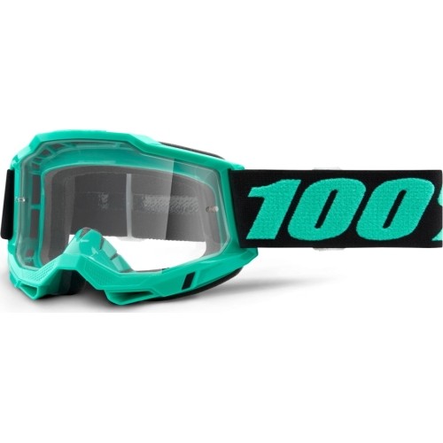 Gogle motocrossowe 100% Accuri 2 - Tokyo turkusowy, przezroczysta pleksa