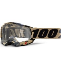 Gogle motocrossowe 100% Accuri 2 - Tarmac beżowe moro, przezroczysta pleksa