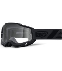 Gogle motocrossowe 100% Accuri 2 - Scranton czarny, przezroczysta pleksa