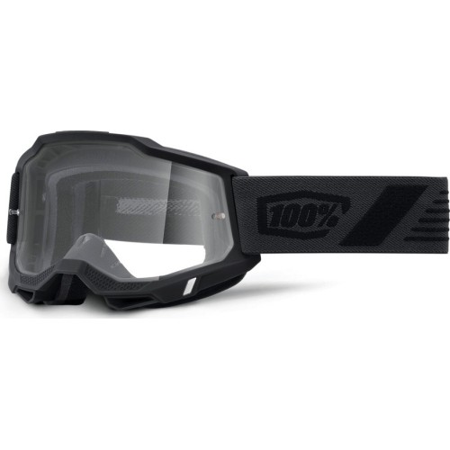 Gogle motocrossowe 100% Accuri 2 - Scranton czarny, przezroczysta pleksa