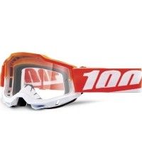 Gogle motocrossowe 100% Accuri 2 - Matigofun pomarańczowy, przezroczysta pleksa