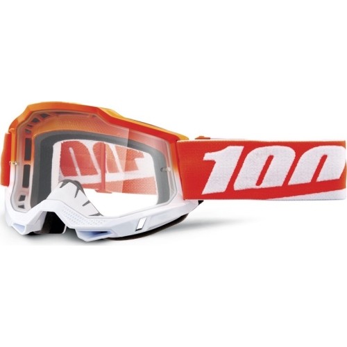 Gogle motocrossowe 100% Accuri 2 - Matigofun pomarańczowy, przezroczysta pleksa