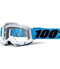 Gogle motocrossowe 100% Accuri 2 - Novel niebieski, przezroczysta pleksa