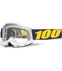 Gogle motocrossowe 100% Accuri 2 - Torc biały, przezroczyste plexi