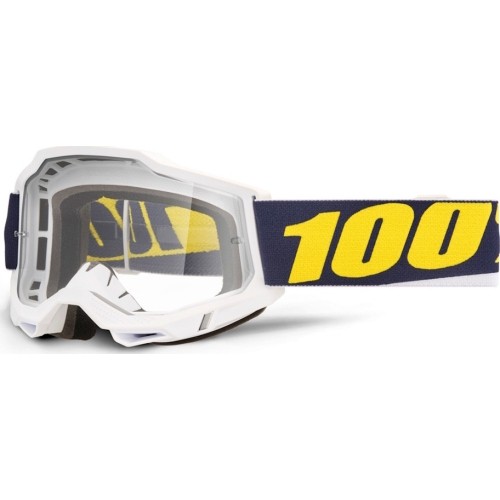 Gogle motocrossowe 100% Accuri 2 - Torc biały, przezroczyste plexi