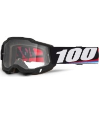 Gogle motocrossowe 100% Accuri 2 - Magnus czarny, przezroczysta pleksa