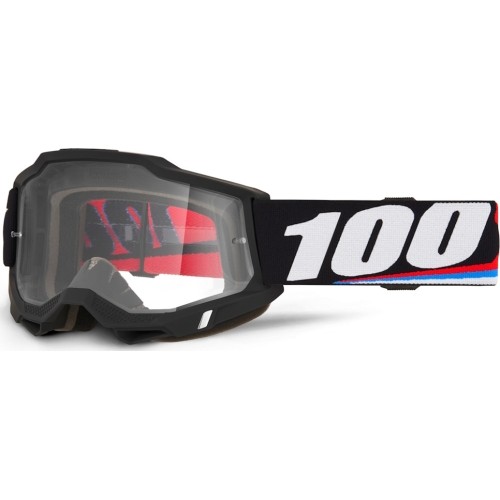 Gogle motocrossowe 100% Accuri 2 - Magnus czarny, przezroczysta pleksa