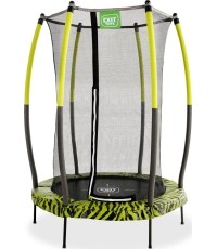 Trampolina EXIT Tiggy Junior z siatką ochronną, ø140 cm, czarno-zielona