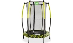 Trampolina EXIT Tiggy Junior z siatką ochronną, ø140 cm, czarno-zielona