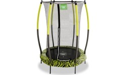 Trampolina EXIT Tiggy Junior z siatką ochronną, ø140 cm, czarno-zielona