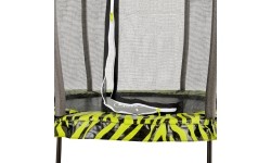 Trampolina EXIT Tiggy Junior z siatką ochronną, ø140 cm, czarno-zielona