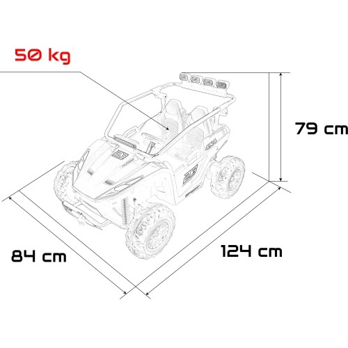 Pojazd elektryczny Buggy TURBO 23, niebieski