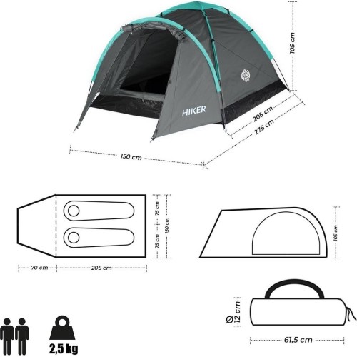 Namiot turystyczny Nils Camp Hiker NC6010, szary