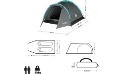 Namiot turystyczny Nils Camp Hiker NC6010, szary