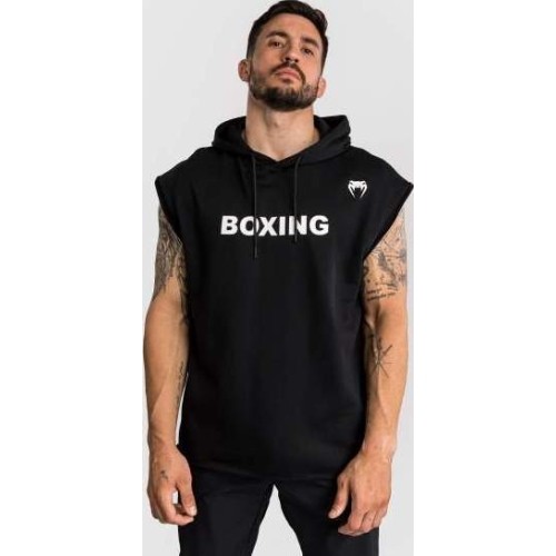 Venum Boxing VT bluza z kapturem bez rękawów, czarno-biała