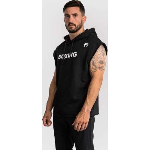 Venum Boxing VT bluza z kapturem bez rękawów, czarno-biała