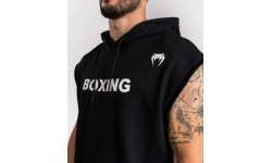 Venum Boxing VT bluza z kapturem bez rękawów, czarno-biała