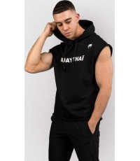 Bluza z kapturem bez rękawów Venum Muay Thai VT – czarno-biała