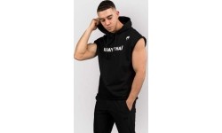 Bluza z kapturem bez rękawów Venum Muay Thai VT – czarno-biała