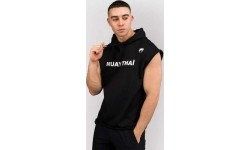 Bluza z kapturem bez rękawów Venum Muay Thai VT – czarno-biała