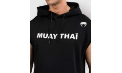 Bluza z kapturem bez rękawów Venum Muay Thai VT – czarno-biała
