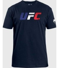 Męski t-shirt UFC Unrivaled by Venum granatowy z francuską flagą