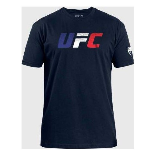 Męski t-shirt UFC Unrivaled by Venum granatowy z francuską flagą
