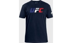 Męski t-shirt UFC Unrivaled by Venum granatowy z francuską flagą