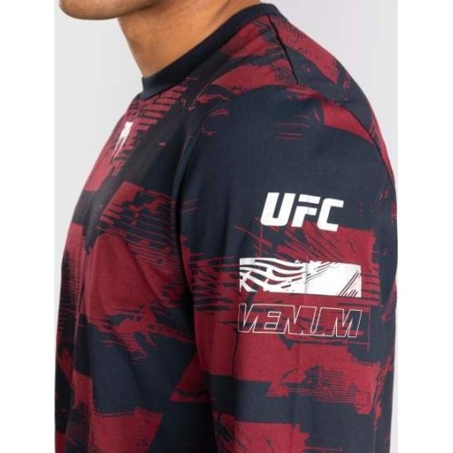 Męska koszulka z długim rękawem UFC Zenith by Venum Authentic Fight Week, bordowa