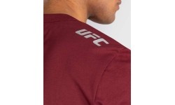 Męski t-shirt UFC Zenith by Venum Authentic Fight Week, bordowy, z krótkim rękawem