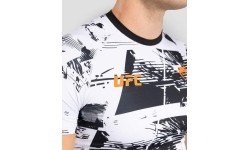 Męska koszulka rashguard UFC Zenith by Venum biała z krótkim rękawem, kompresyjna
