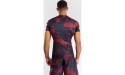 Męski rashguard UFC Zenith by Venum bordowy Authentic Fight Week z krótkim rękawem