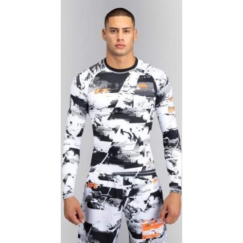 Męski rashguard UFC Zenith by Venum Authentic Fight Week, długi rękaw, biały