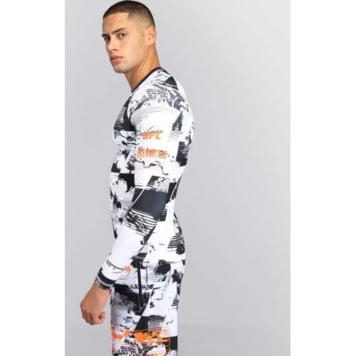Męski rashguard UFC Zenith by Venum Authentic Fight Week, długi rękaw, biały