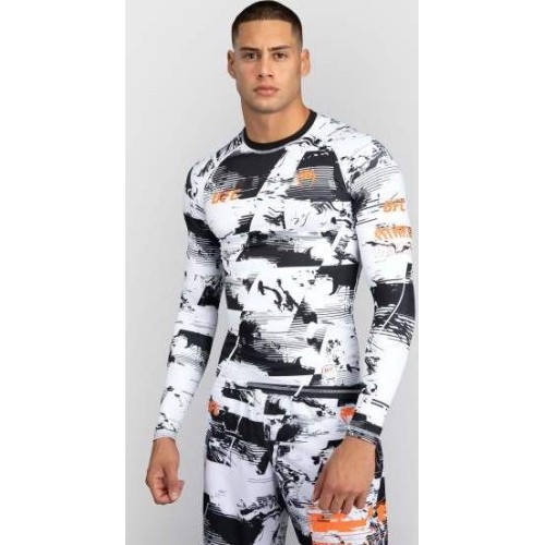 Męski rashguard UFC Zenith by Venum Authentic Fight Week, długi rękaw, biały