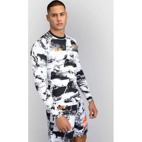 Męski rashguard UFC Zenith by Venum Authentic Fight Week, długi rękaw, biały