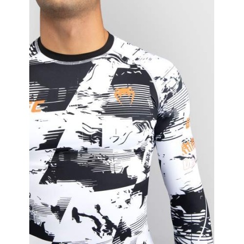 Męski rashguard UFC Zenith by Venum Authentic Fight Week, długi rękaw, biały