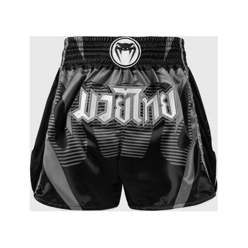 Spodenki Muay Thai Venum Adrenaline – czarno-srebrnoszare