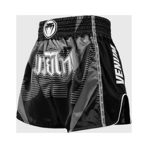 Spodenki Muay Thai Venum Adrenaline – czarno-srebrnoszare