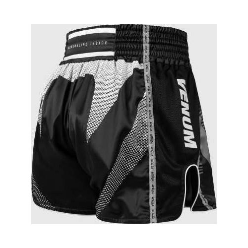Spodenki Muay Thai Venum Adrenaline – czarno-srebrnoszare