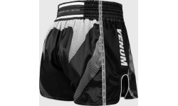 Spodenki Muay Thai Venum Adrenaline – czarno-srebrnoszare