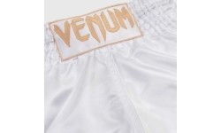 Spodenki Muay Thai Venum Classic – biało-złote
