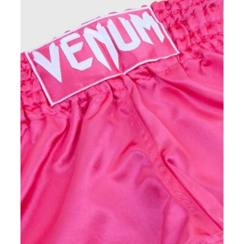 Spodenki Muay Thai Venum Classic, różowo-białe