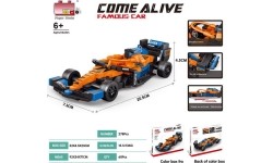 Klocki Bolid F1 pomarańczowe 278 szt.