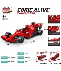 Klocki konstrukcyjne Bolid F1 Red, 266 elementów