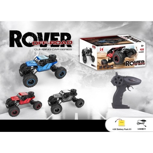 Samochód zdalnie sterowany Crawler Rover 1:16, czarny